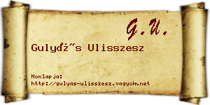 Gulyás Ulisszesz névjegykártya