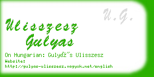 ulisszesz gulyas business card